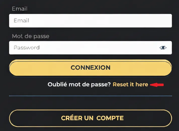 Mot de Passe Oublié